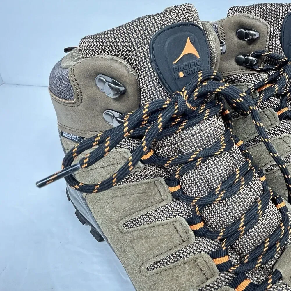 Pacific Mountain Boulder Mid Men's 12 Waterproof Hiking Boots Brown PM004520-912
